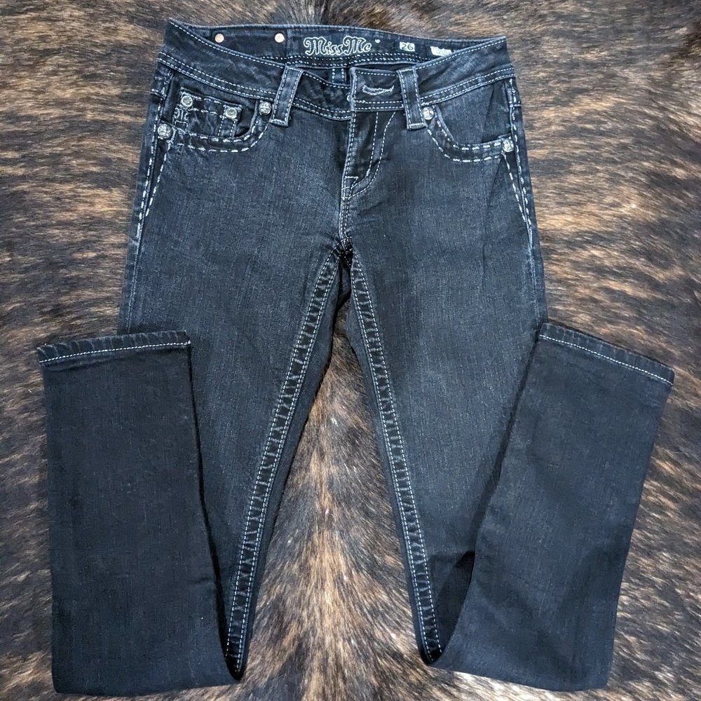 Miss Me, Skinny, Mid Rise, Black